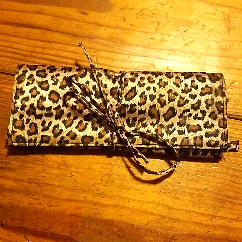 Jewelry Pouch Travel Case Leopard Print